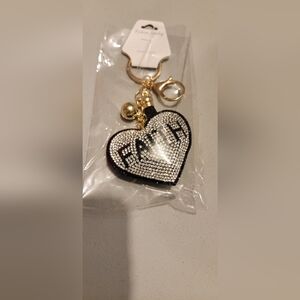 New in package rhinestone Faith keychain